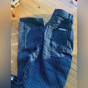 Vintage 1970’s pinstripe high waist jeans